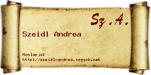 Szeidl Andrea névjegykártya